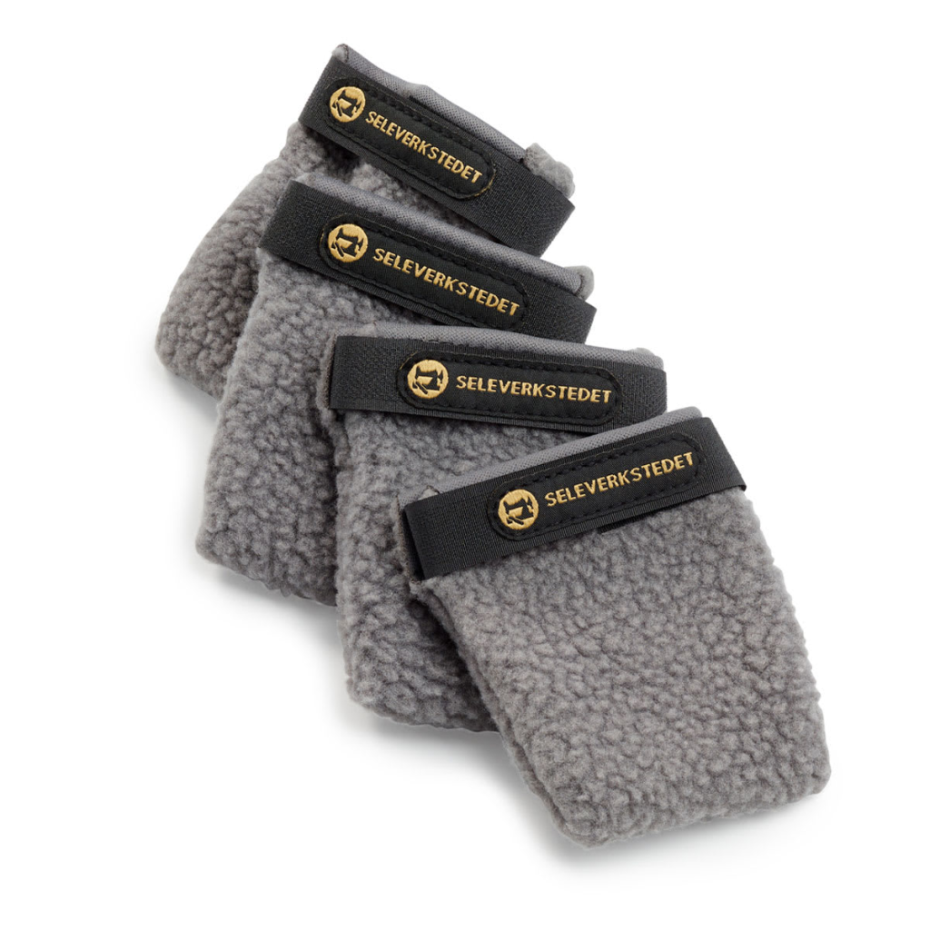 Severkset Fleece grå hundstövlar Mini 4-pack